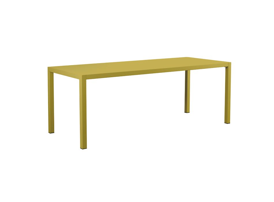 Table d'extérieur rectangulaire en acier galvanisé Made in Italy - Azul Viadurini