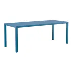 Table d'extérieur rectangulaire en acier galvanisé Made in Italy - Azul Viadurini