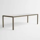 Table d'extérieur en aluminium au design moderne pour jardin - Mississippi2 Viadurini