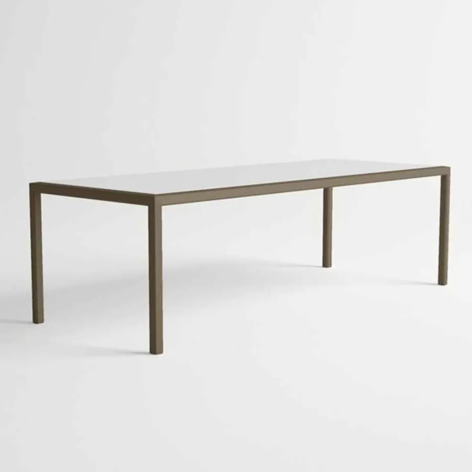 Table d'extérieur en aluminium au design moderne pour jardin - Mississippi2 Viadurini