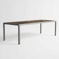 Table d'extérieur en aluminium au design moderne pour jardin - Mississippi2