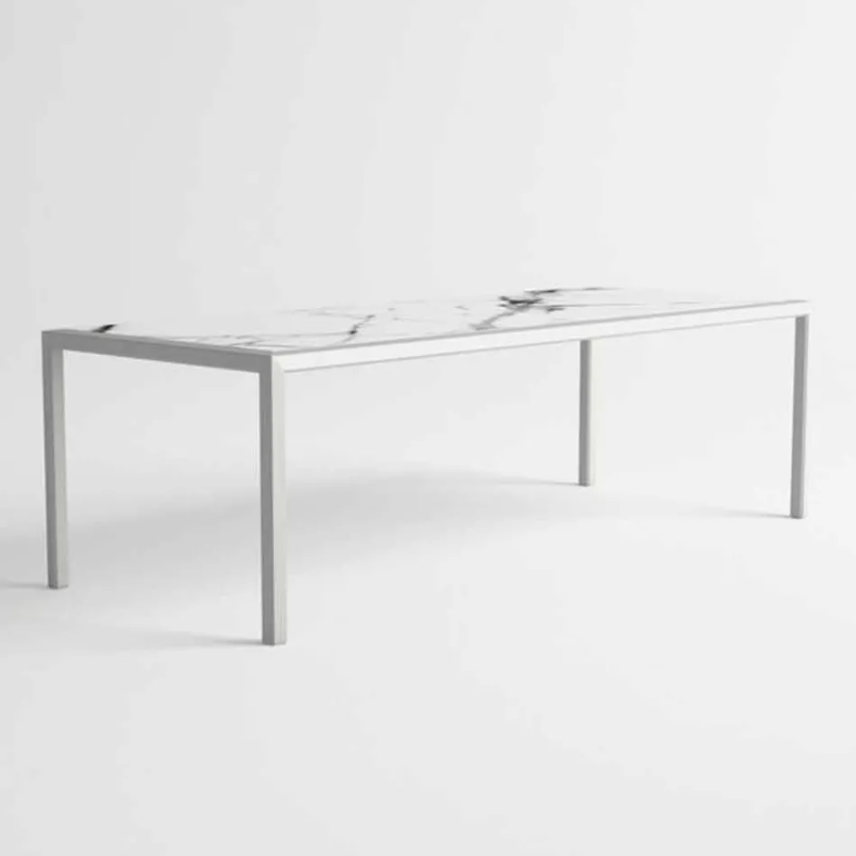 Table d'extérieur en aluminium au design moderne pour jardin - Mississippi2 Viadurini
