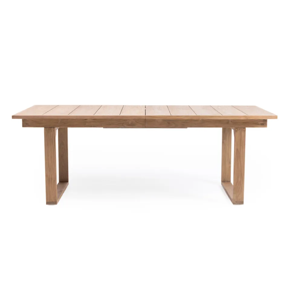 Table d'extérieur en bois de teck extensible jusqu'à 270 cm - Marie Viadurini