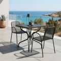 Table d'extérieur Lirion en métal peint, disponible en deux tailles, fabriquée en Italie
