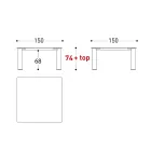 Table d'extérieur Plateau Hpl ou Céramique Made in Italy - Plinto by Varaschin Viadurini