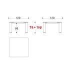 Table d'extérieur Plateau Hpl ou Céramique Made in Italy - Plinto by Varaschin Viadurini