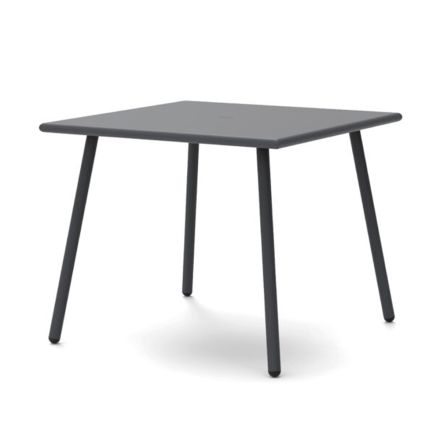 Table d'extérieur carrée en acier galvanisé Made in Italy - Elvia Viadurini