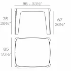 Table d'extérieur carrée pleine de Vondom en polypropylène, design Viadurini