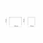 Table d'extérieur rectangulaire en métal autonivelante fabriquée en Italie - Binda Viadurini