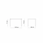 Table d'extérieur rectangulaire en métal autonivelante fabriquée en Italie - Binda Viadurini