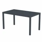 Table d'extérieur rectangulaire en métal autonivelante fabriquée en Italie - Binda Viadurini