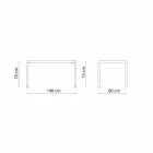 Table d'extérieur rectangulaire en métal autonivelante fabriquée en Italie - Binda Viadurini