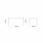 Table d'extérieur rectangulaire en métal autonivelante fabriquée en Italie - Binda Viadurini