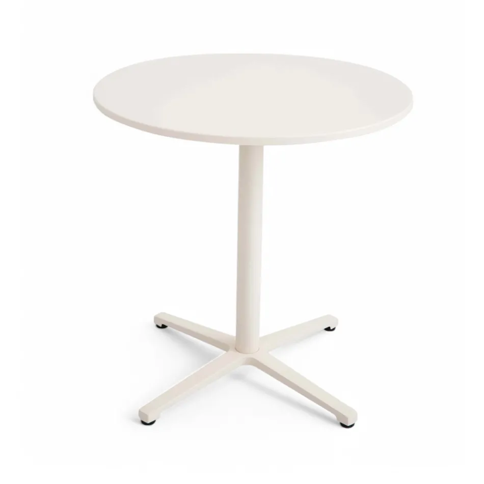 Table ronde d'extérieur diamètre 75 cm en aluminium beige - Brisea Viadurini