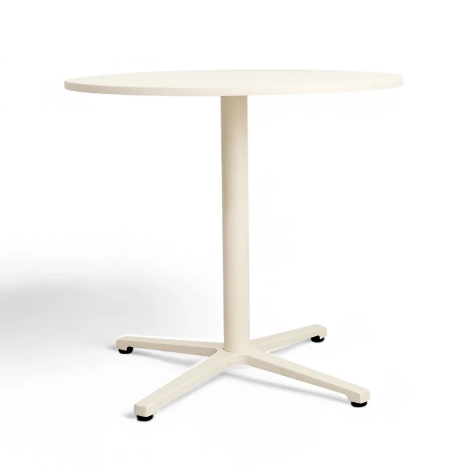 Table ronde d'extérieur diamètre 75 cm en aluminium beige - Brisea Viadurini
