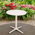 Table ronde d'extérieur diamètre 75 cm en aluminium beige - Brisea