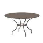 Table d'extérieur ronde en acier galvanisé Made in Italy - Sibo Viadurini