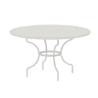 Table d'extérieur ronde en acier galvanisé Made in Italy - Sibo Viadurini