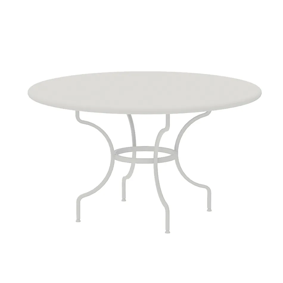 Table d'extérieur ronde en acier galvanisé Made in Italy - Sibo Viadurini