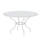 Table d'extérieur ronde en acier galvanisé Made in Italy - Sibo Viadurini