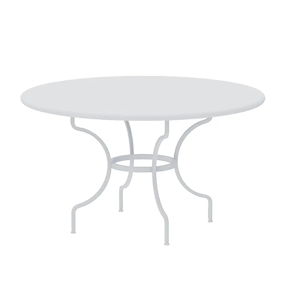 Table d'extérieur ronde en acier galvanisé Made in Italy - Sibo Viadurini