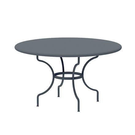Table d'extérieur ronde en acier galvanisé Made in Italy - Sibo Viadurini
