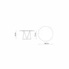 Table d'extérieur ronde moderne en métal peint Made in Italy - Ibra Viadurini