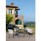 Table d'extérieur ronde moderne en métal peint Made in Italy - Ibra Viadurini