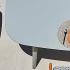 Table d'extérieur design Varaschin Ellisse en aluminium coloré Viadurini