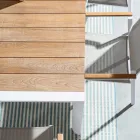 Table de jardin 180x90 cm avec piètement en aluminium et plateau en teck - Mean Viadurini