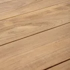 Table de jardin 180x90 cm avec piètement en aluminium et plateau en teck - Mean Viadurini