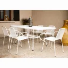 Table de jardin en treillis métallique de 180 cm, fabriquée en Italie - Lirion Viadurini