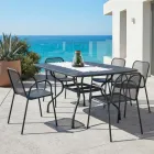 Table de jardin en treillis métallique de 180 cm, fabriquée en Italie - Lirion Viadurini