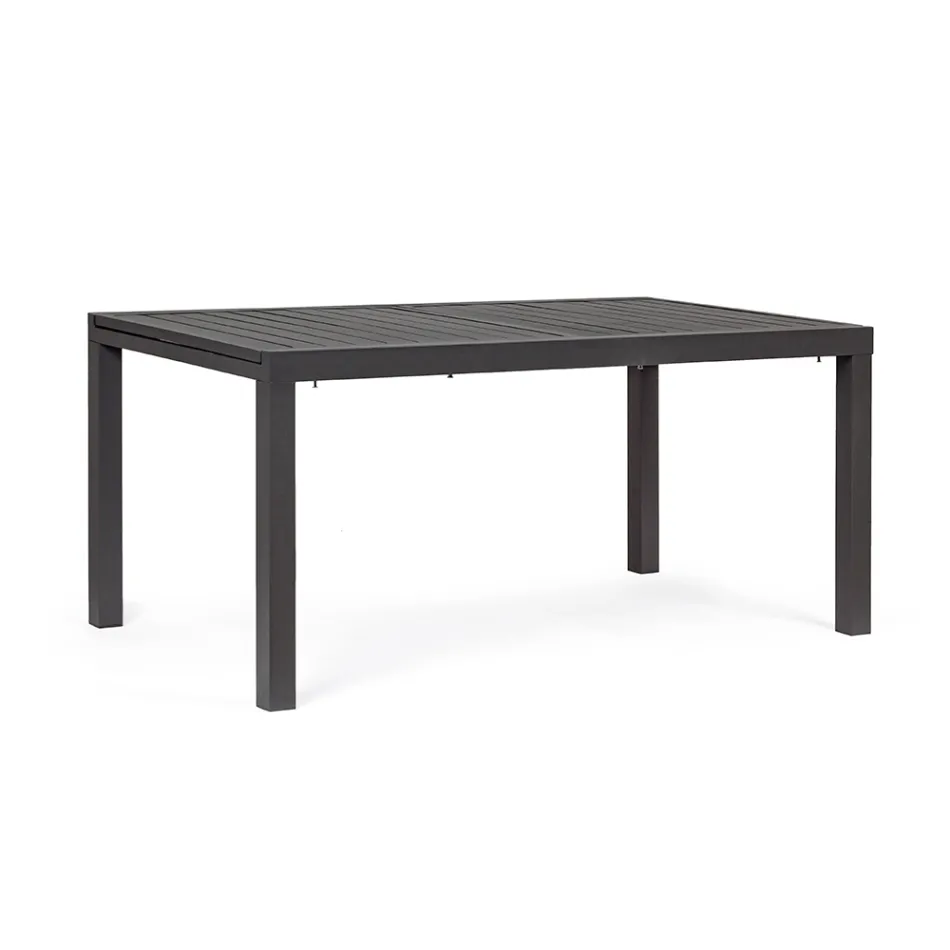 Table de jardin extensible jusqu'à 240 cm en aluminium blanc ou taupe - Franz Viadurini