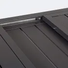 Table de jardin extensible jusqu'à 240 cm en aluminium blanc ou taupe - Franz Viadurini