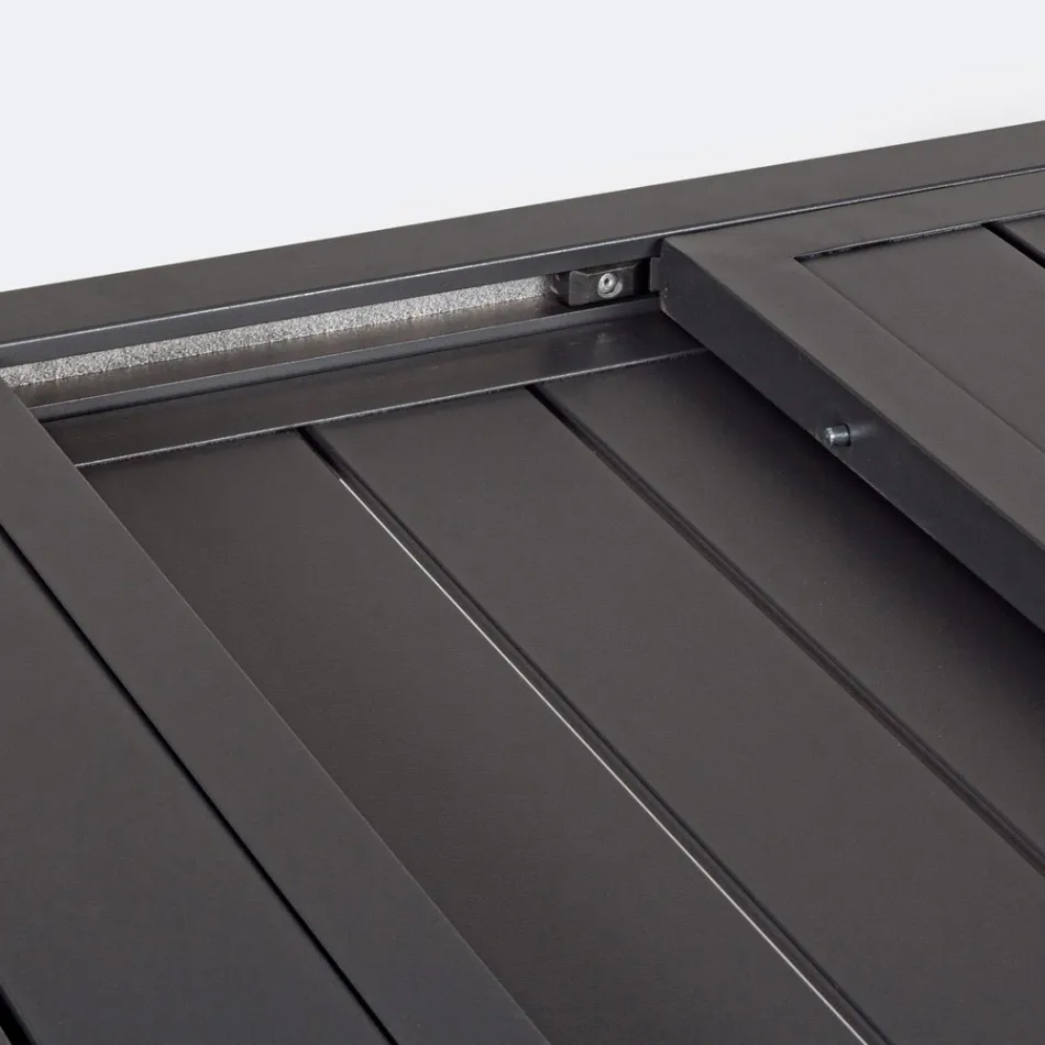 Table de jardin extensible jusqu'à 240 cm en aluminium blanc ou taupe - Franz Viadurini