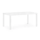 Table de jardin extensible jusqu'à 240 cm en aluminium blanc ou taupe - Franz Viadurini