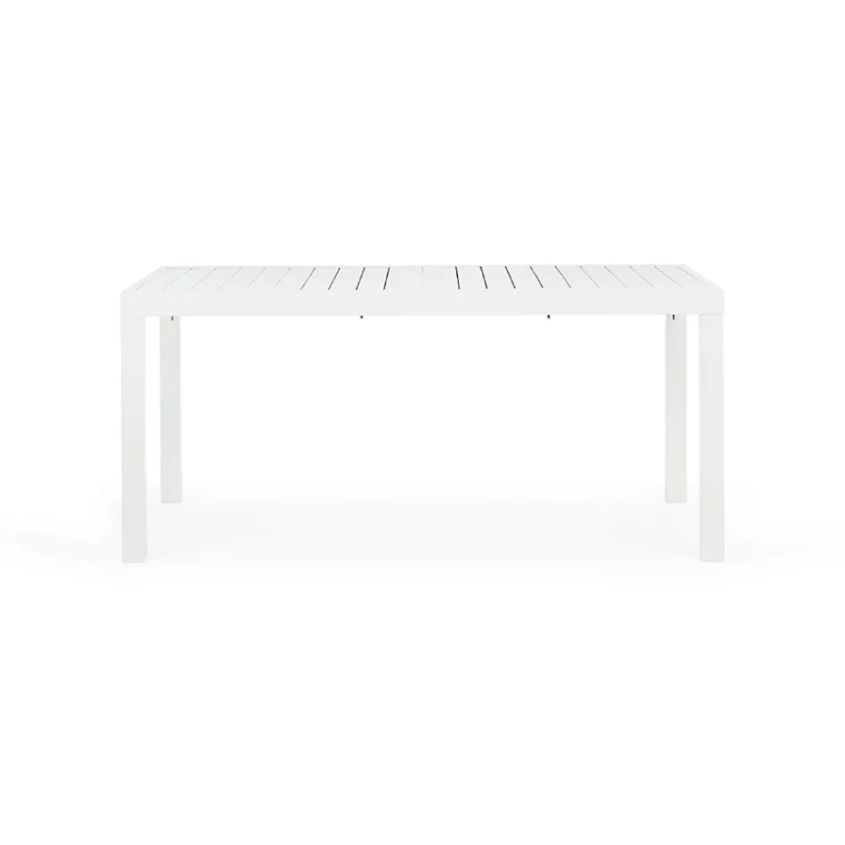 Table de jardin extensible jusqu'à 240 cm en aluminium blanc ou taupe - Franz Viadurini