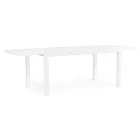 Table de jardin extensible jusqu'à 240 cm en aluminium blanc ou taupe - Franz Viadurini
