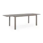 Table de jardin extensible jusqu'à 240 cm en aluminium blanc ou taupe - Franz Viadurini