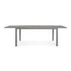 Table de jardin extensible jusqu'à 240 cm en aluminium blanc ou taupe - Franz Viadurini