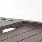 Table de jardin extensible jusqu'à 240 cm en aluminium blanc ou taupe - Franz Viadurini