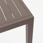 Table de jardin extensible jusqu'à 240 cm en aluminium blanc ou taupe - Franz Viadurini