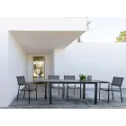 Table de jardin extensible jusqu'à 240 cm en aluminium blanc ou taupe - Franz Viadurini