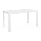 Table de jardin extensible jusqu'à 240 cm en aluminium blanc ou taupe - Franz Viadurini