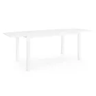 Table de jardin extensible jusqu'à 240 cm en aluminium blanc ou taupe - Franz Viadurini