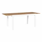 Table de jardin extensible en aluminium blanc Homemotion moderne - Sciullo Viadurini
