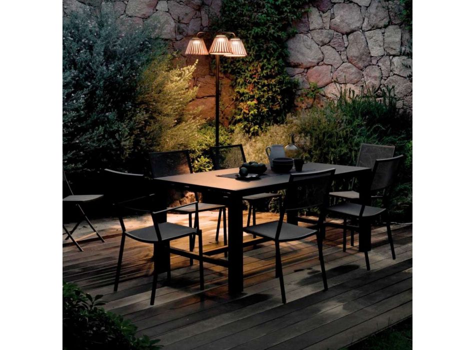 Table de jardin extensible en fer galvanisé peint Made in Italy - Woody Viadurini