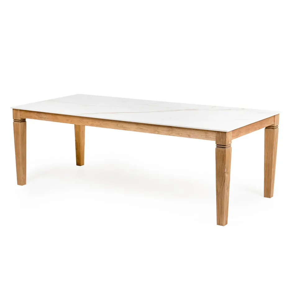 Table de jardin avec 4 chaises en aluminium et tissage - Artes Viadurini