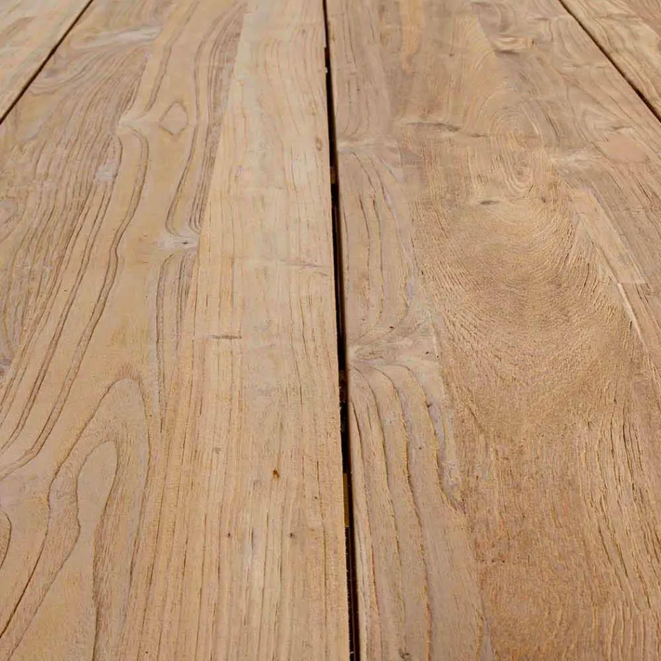 Table de jardin avec plateau en bois de teck par Homemotion - Cowen Design Viadurini